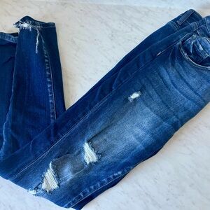 KanCan Dark Blue Distressed Skinny Jeans